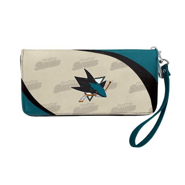 Little Earth Little Earth 500902-SHRK NHL San Jose Sharks Curve Zip Organizer Wallet 500902-SHRK